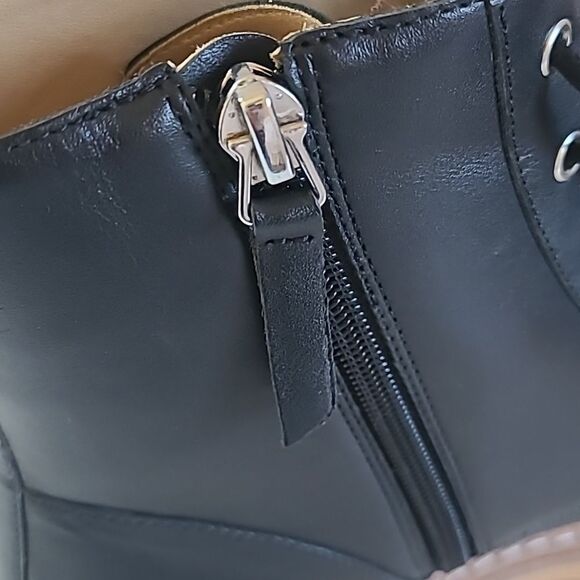 Black Suede Studio DREA PLATFORM BOOT LEATHER Color Black & Honey Size 10.5 - Picture 12 of 14